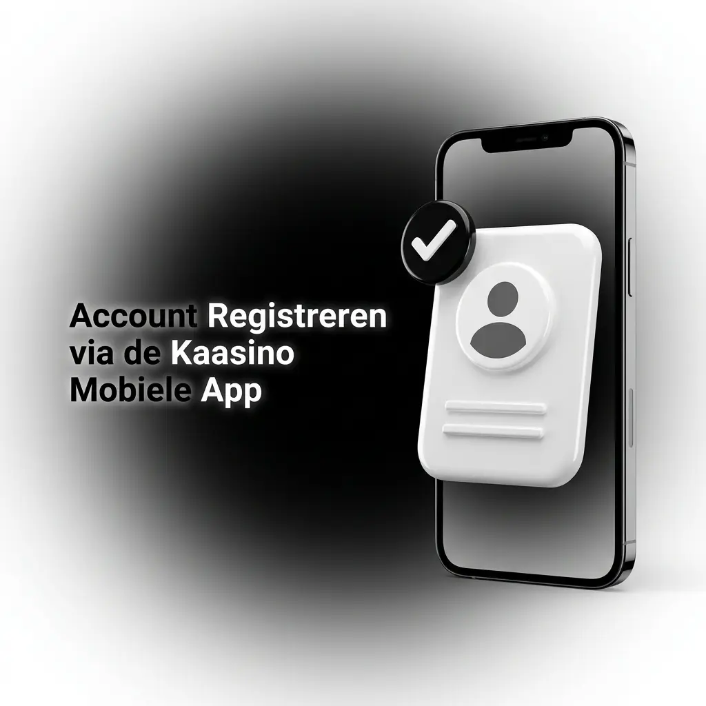 Registratiescherm van de Kaasino mobiele app