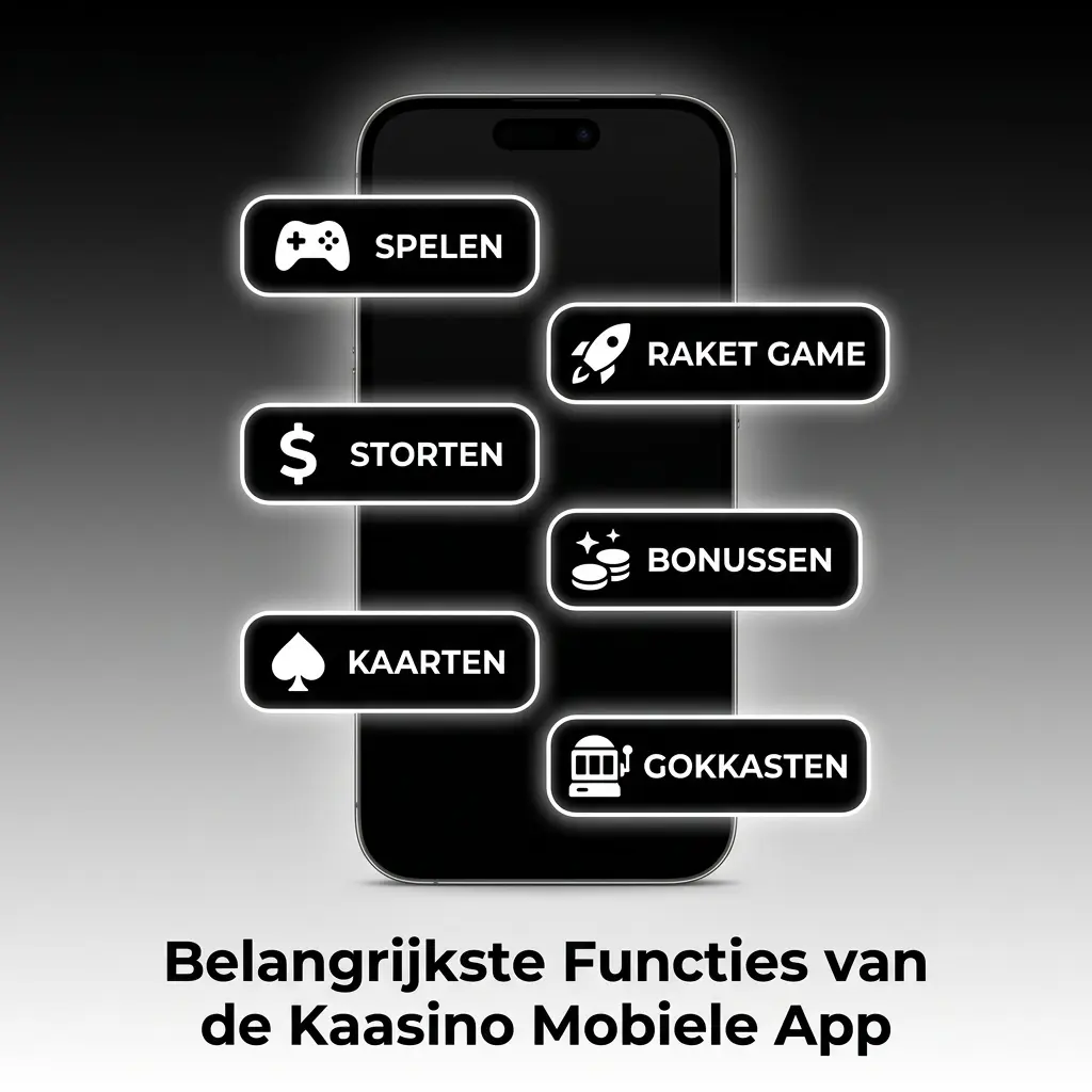 Kaasino mobiele app interface