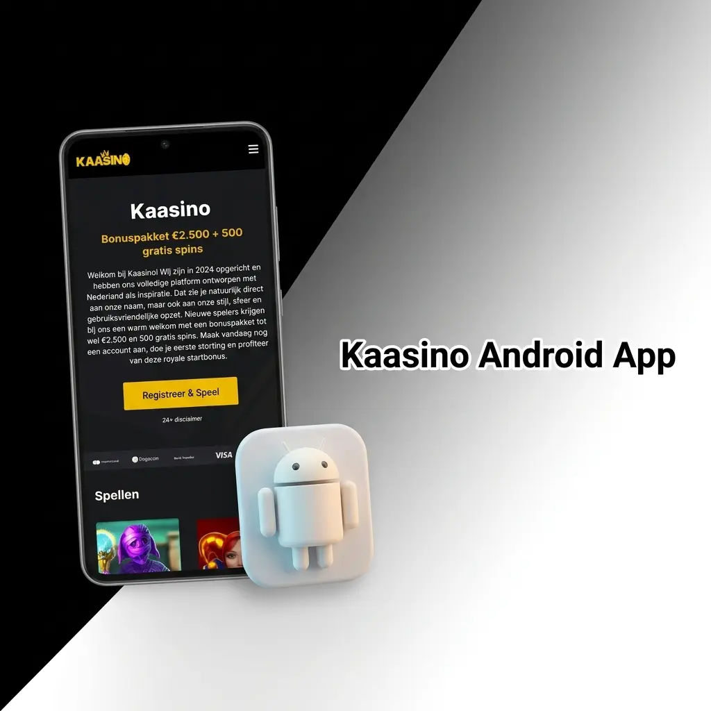 Kaasino Android app op smartphone