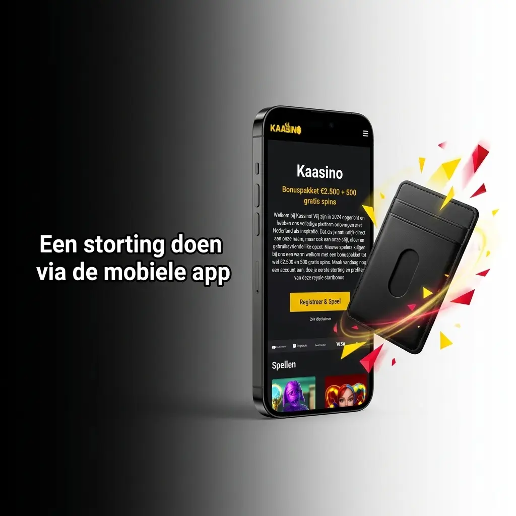 Storting doen via de mobiele app