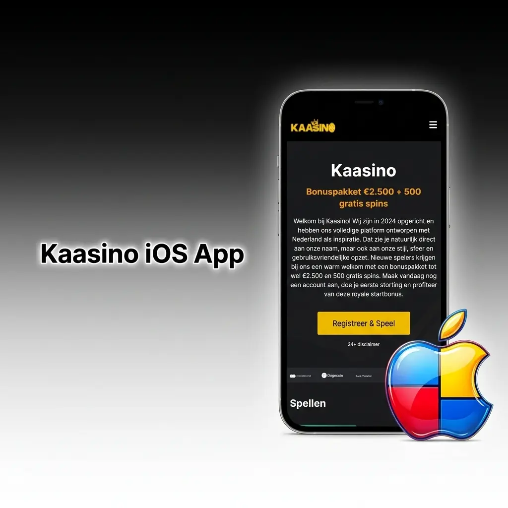 Kaasino iOS app op iPhone en iPad