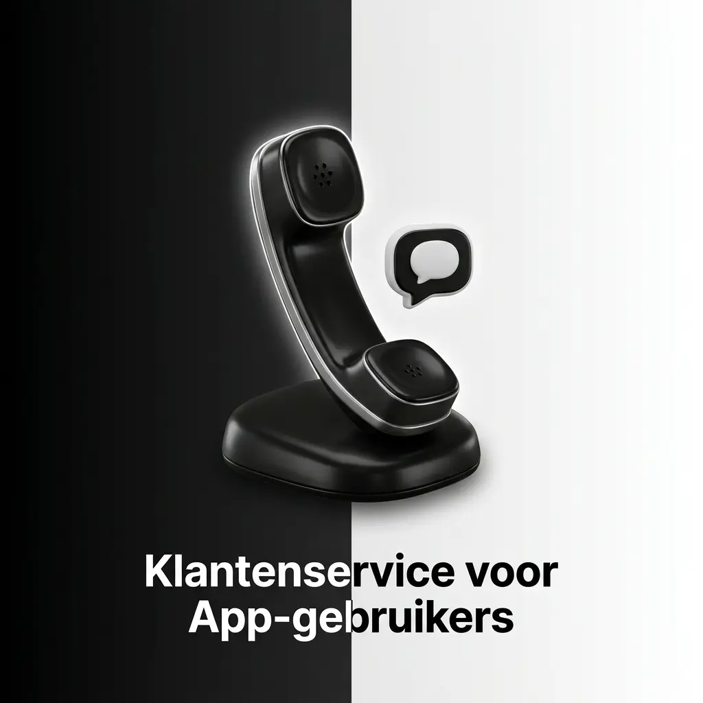 Klantenservice medewerker helpt app-gebruiker