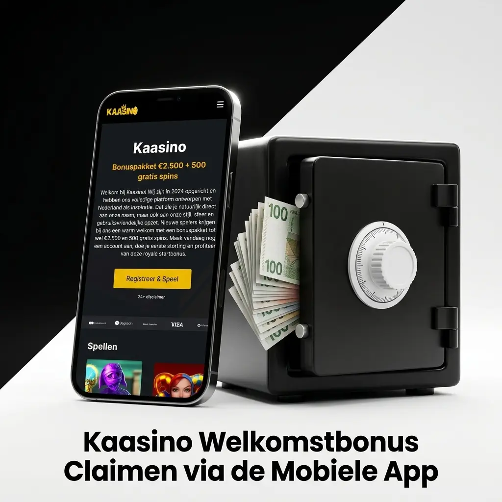Kaasino app op smartphone