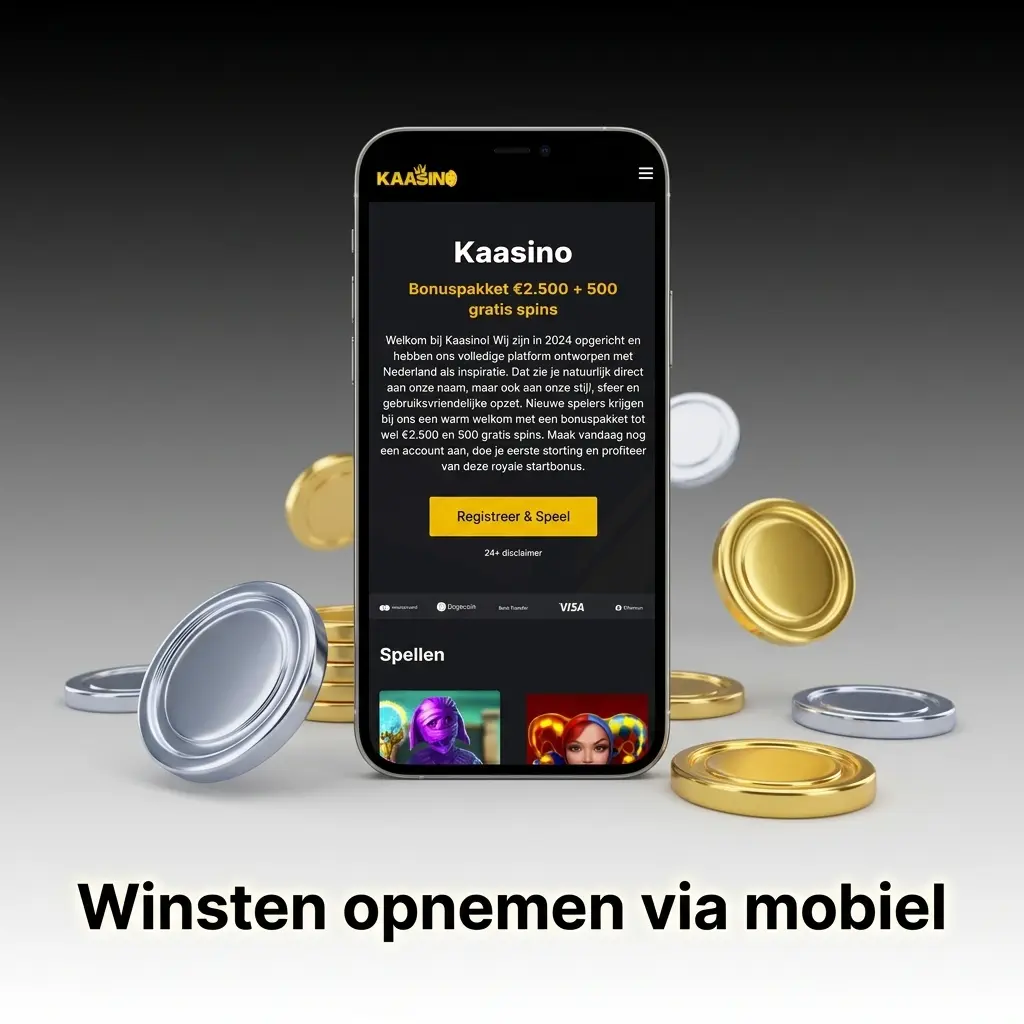 Winsten opnemen via de mobiele app