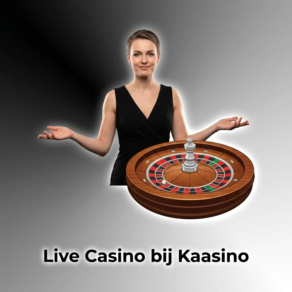 Live Casino tafel met dealer bij Kaasino